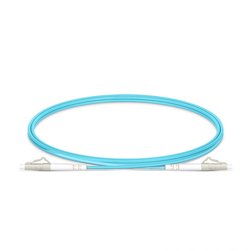 多模万兆单芯铠装光纤跳线LC/APC-SC/APC-3.0mm-OM4 PVC(OFNR)