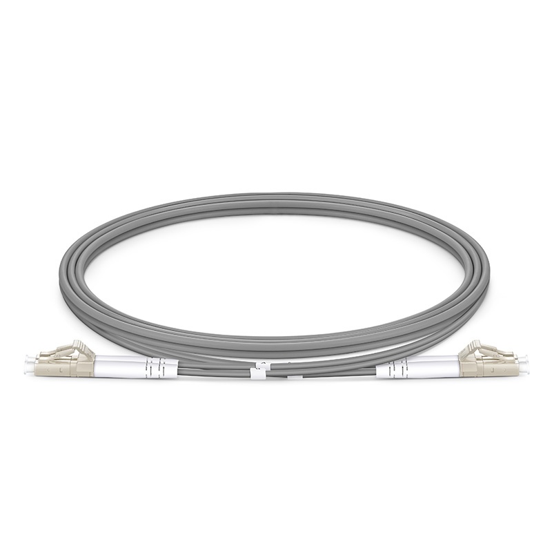 多模双芯铠装光纤跳线LC/APC-SC/APC-3.0mm-OM1 PVC(OFNR)