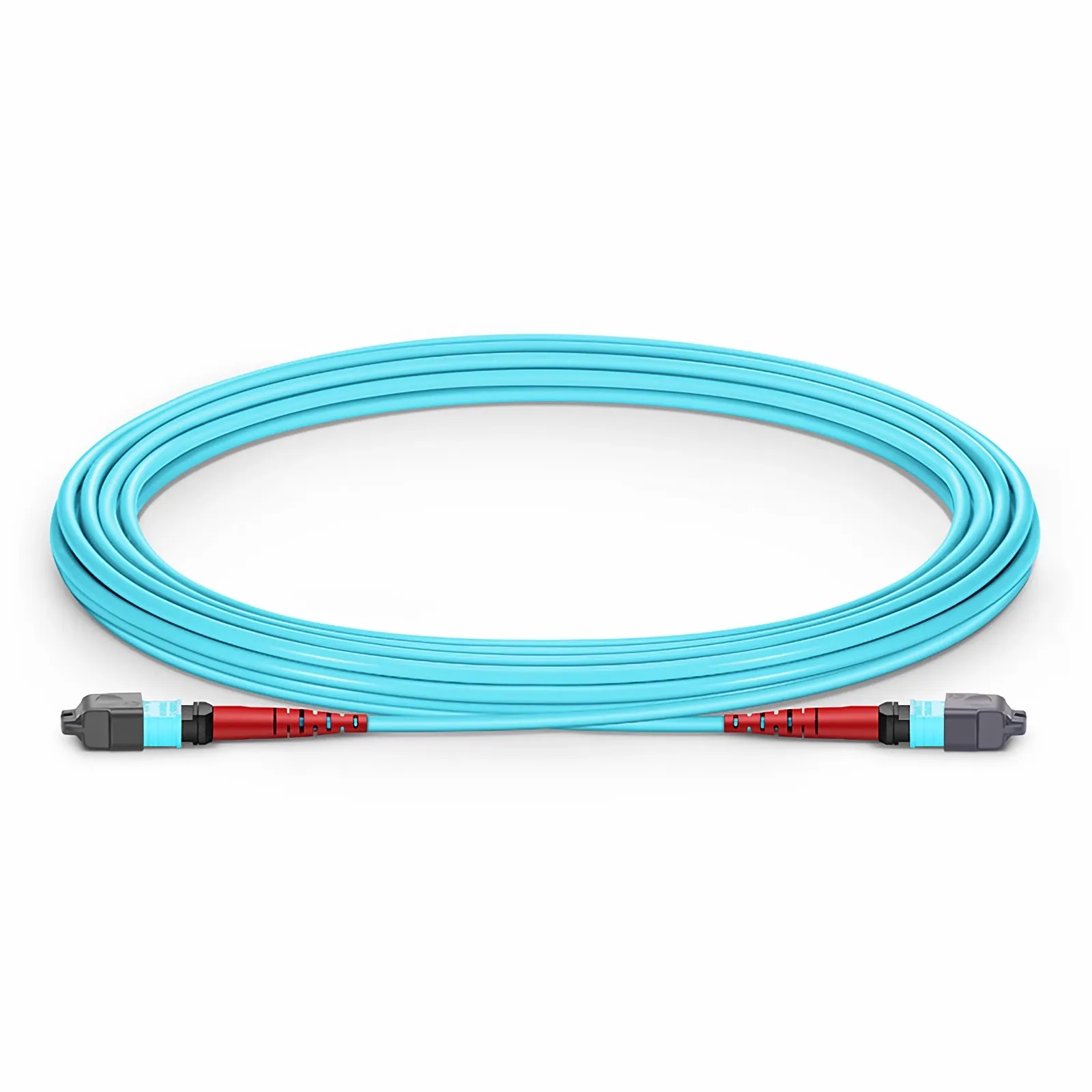 MTP®跳线，MTP®-24 UPC（母头）转MTP®-24 UPC（母头），24芯，多模（OM3），阻燃（OFNP），A型，水蓝色