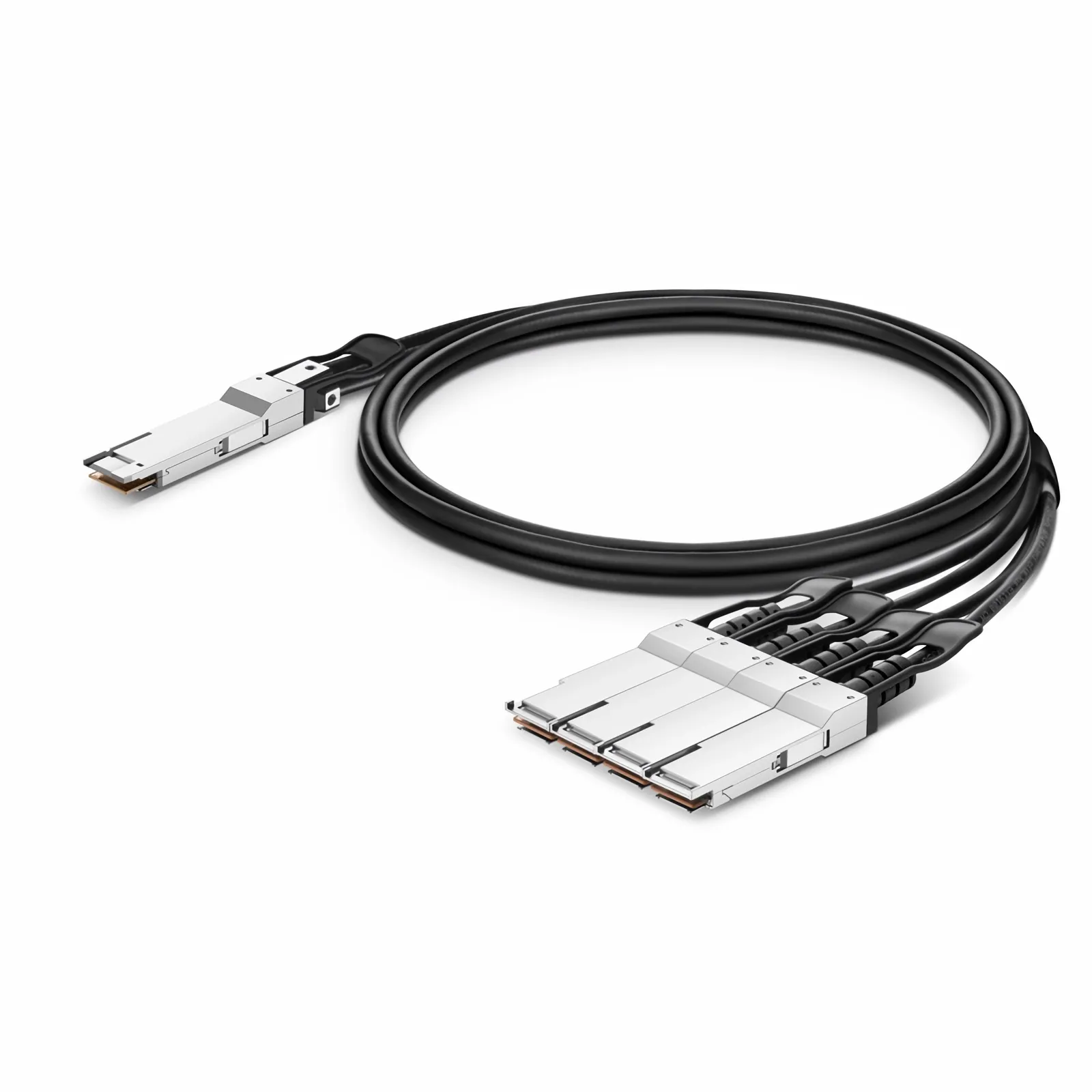 2m (7ft) 中性(Generic)兼容400G QSFP-DD转4x100G QSFP56无源分支高速线缆 