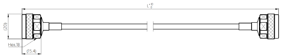 High-Temperature Cable Assembly  N Male - N Male NM-NM-0101 HF086FR(PT2935U) Lm HF086