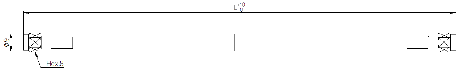 High-Temperature Cable Assembly SMA Male - SMA Male SMAM-SMAM-0101 HF141FR(PT2935U) Lm HF141