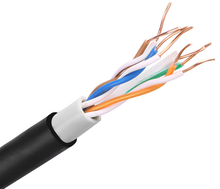 Cat5e超五类室外防水网线,350MHz,PVC双护套,24AWG,黑色F/UTP
