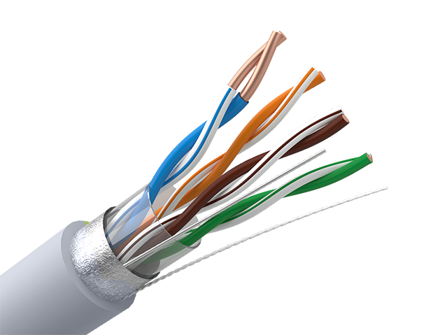 Cat5e超五类屏蔽网线,350MHz,24AWG,PVC CMR,FTP