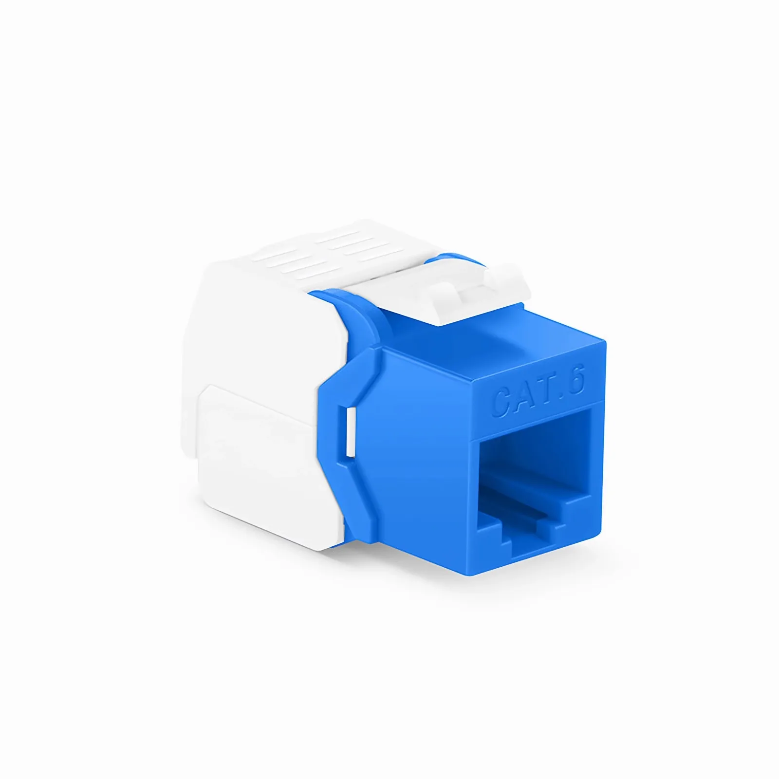 Cat6 六类RJ45(8P8C)非屏蔽(UTP)免打网络模块, 蓝色 ( 25个/盒) 