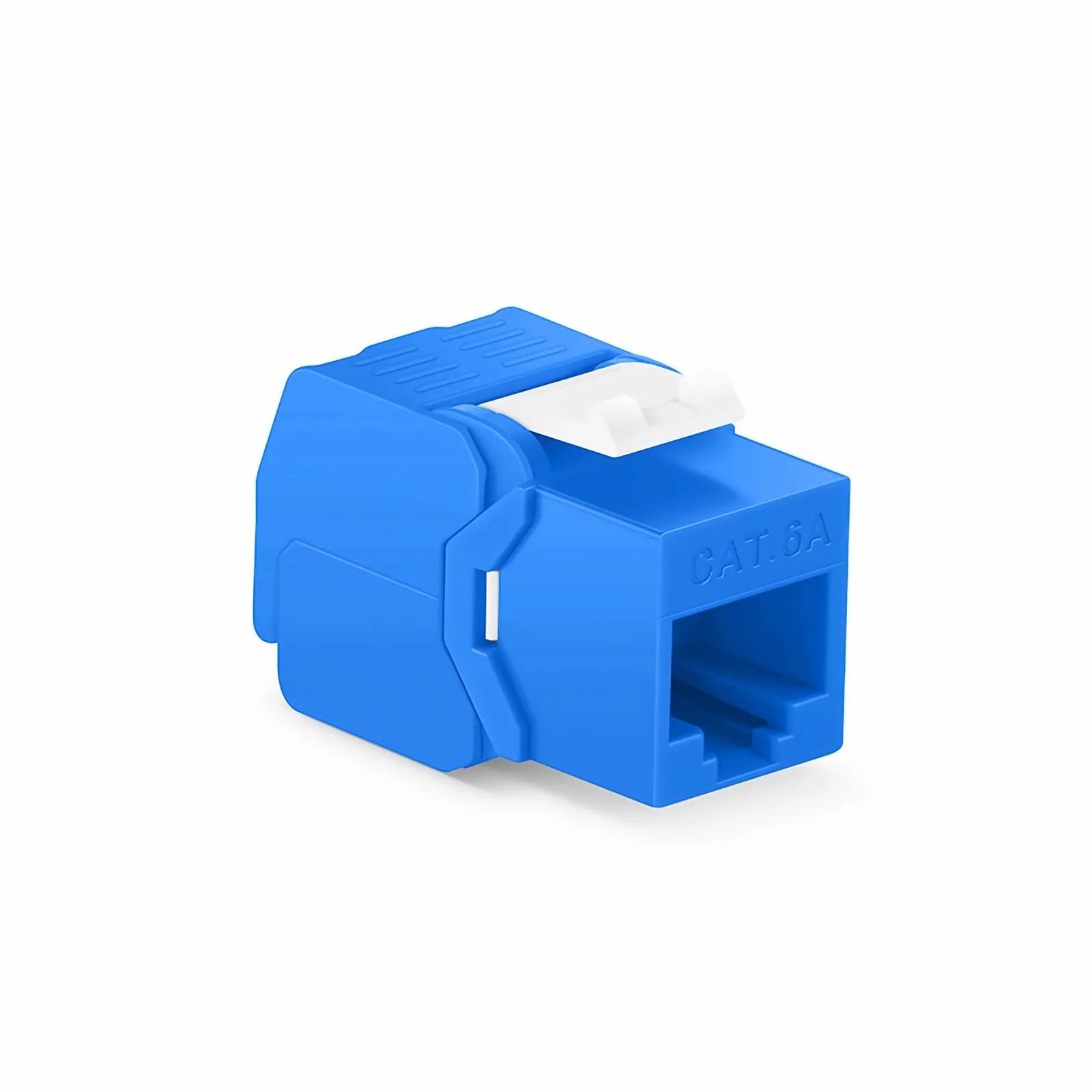 Cat6a超六类RJ45(8P8C)非屏蔽(UTP)免打网络模块, 蓝色( 25个/盒) 
