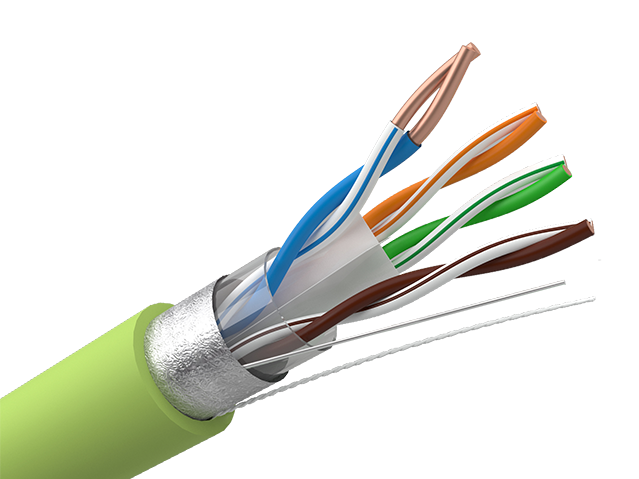Cat6a超六类屏蔽网线,750MHz,23AWG,PVC CMR FTP