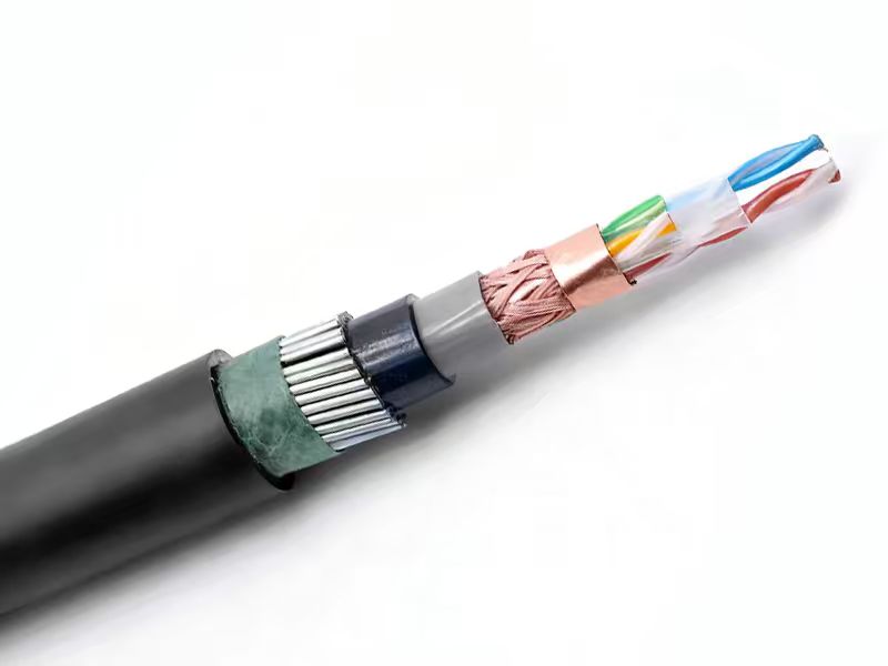 Cat6e六类屏蔽室外铠装网线,550MHz,24AWG,PVC CMR, FTP