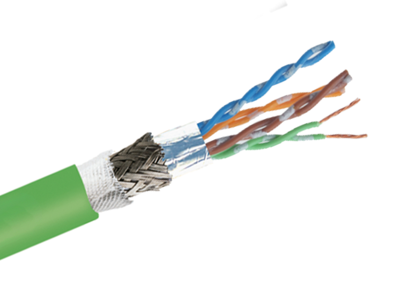 CAT6A高速数据以太网电缆工业级耐温氟塑料耐温-90℃∽+180℃