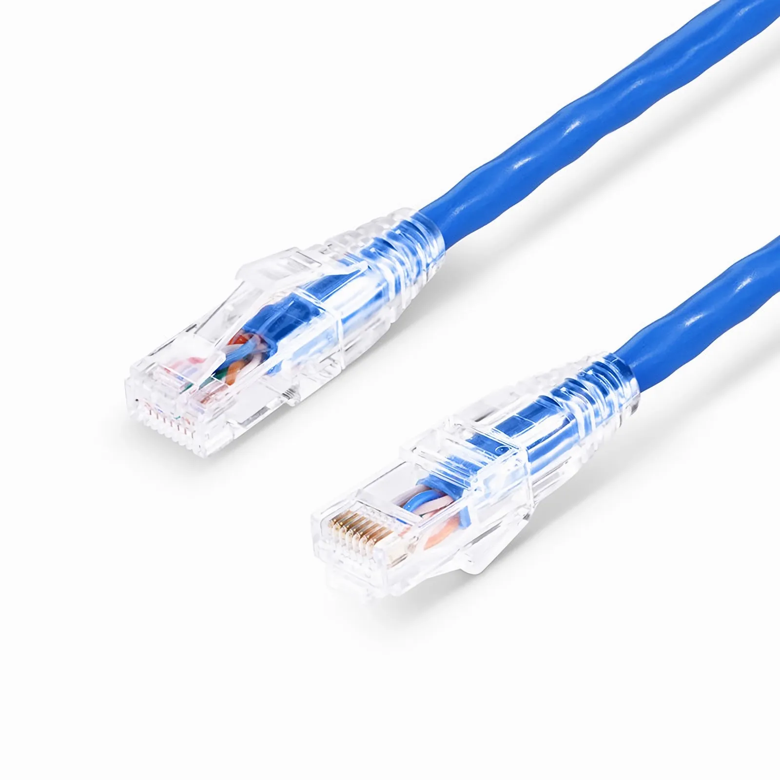 Cat5e超五类无卡扣非屏蔽（U/UTP）网络跳线，蓝色，PVC CM 